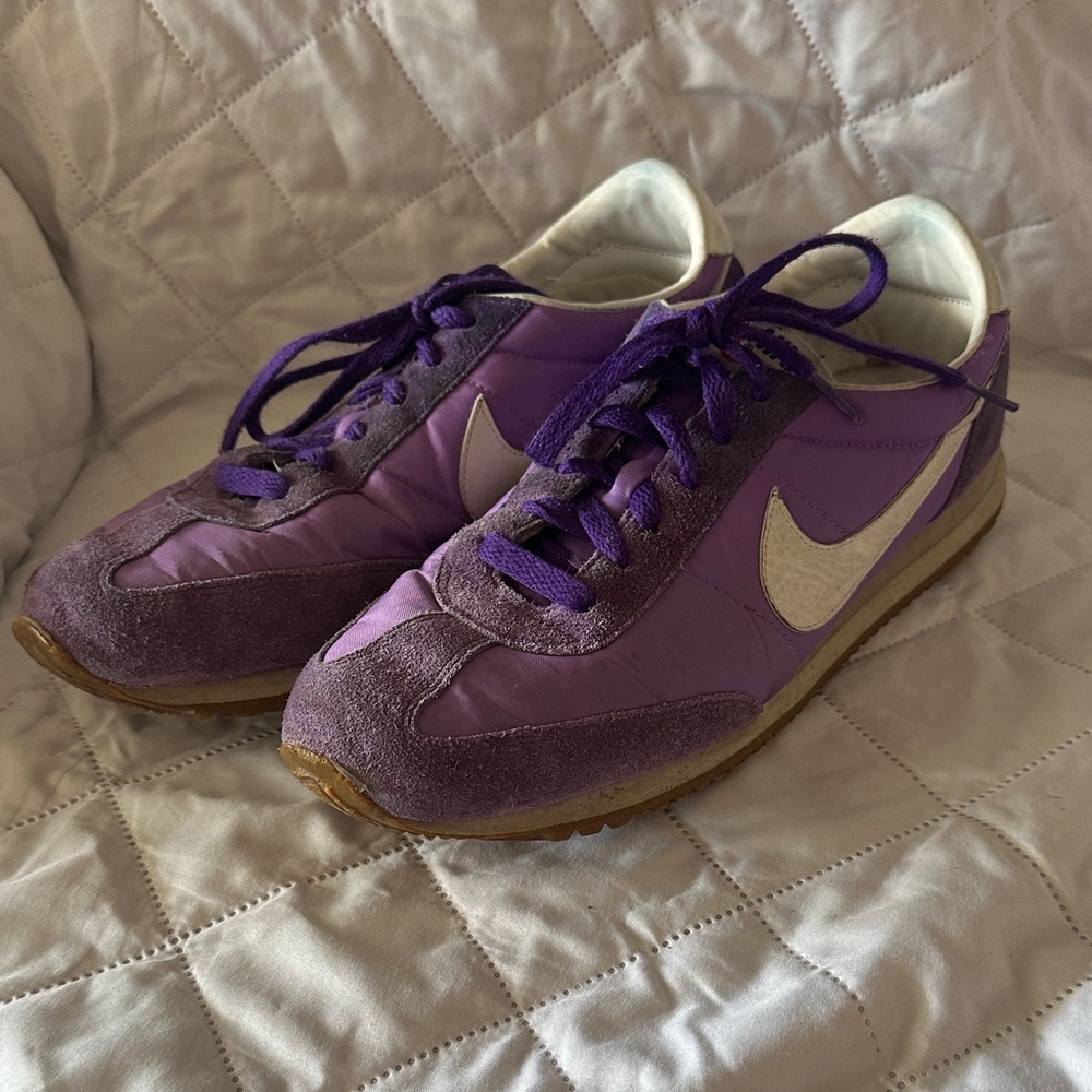 Nike Women's Purple Retro Runner with Cream Swoosh